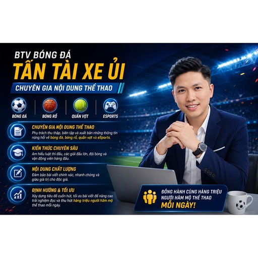 BTV bóng đá Tấn Tài Xe Ủi