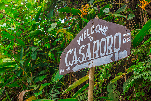 Casaroro Falls Valencia Guide: Falls Entrance Sign