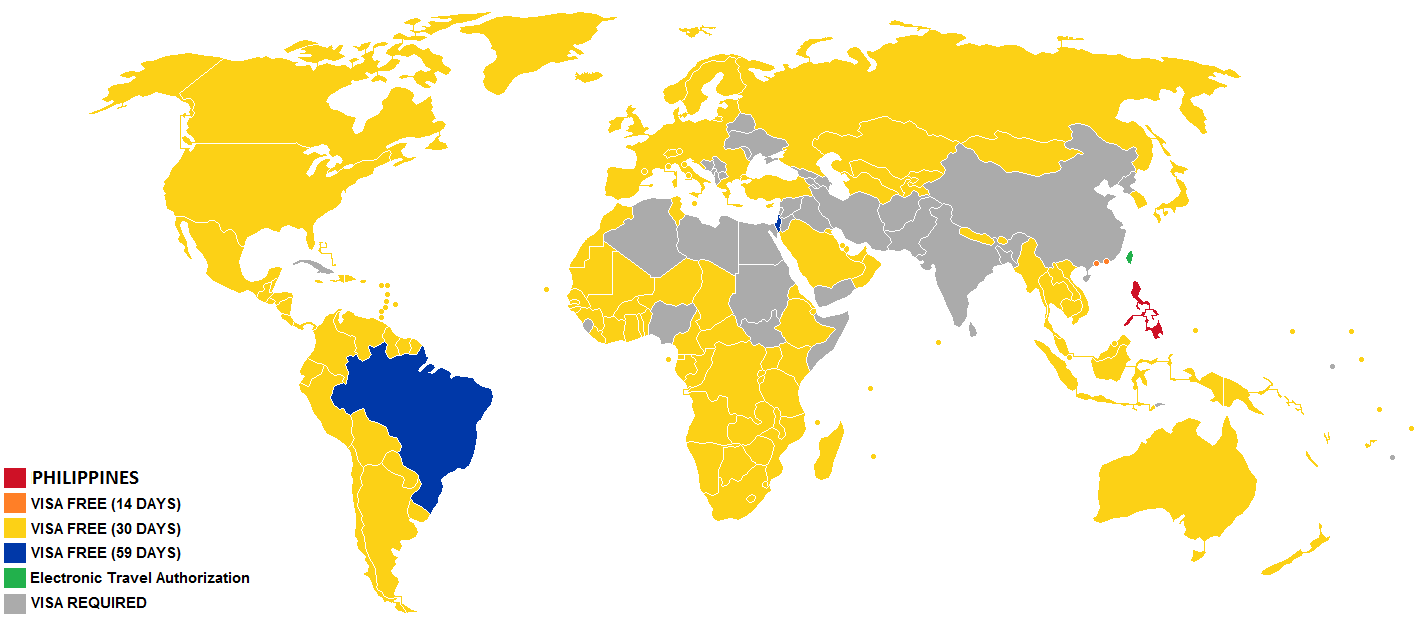 Free Visa Countries for visitors Philippines LSVVE