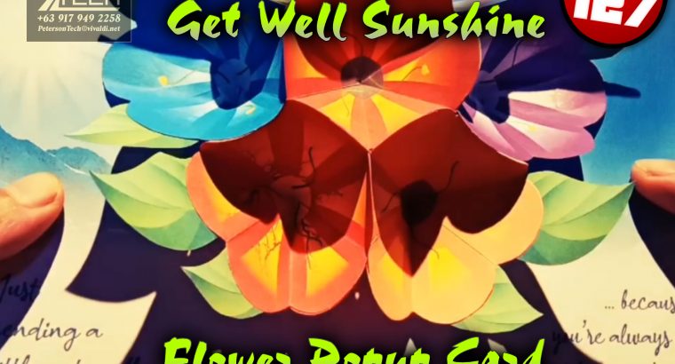 Get Well Sunshine Flower Popup Card