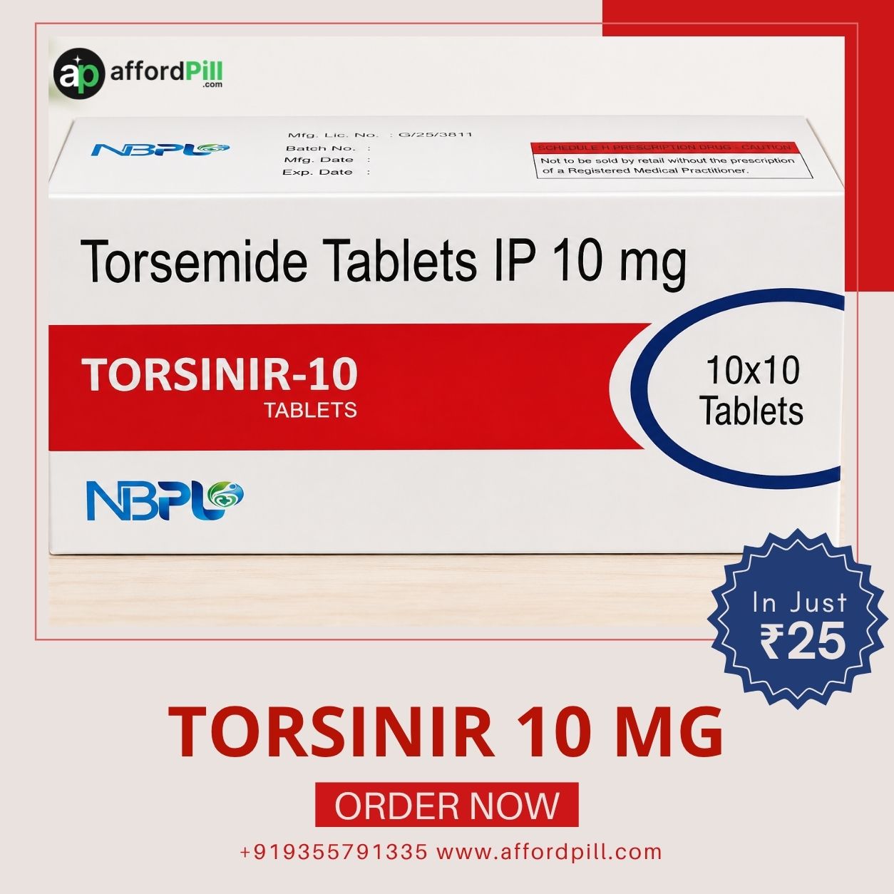 Torsinir 10 Mg Available with Secure Online Shopping