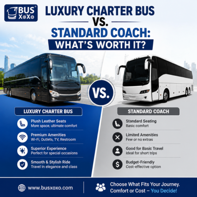 Luxury Charter Bus vs. Standard Coach: What’s Worth It?