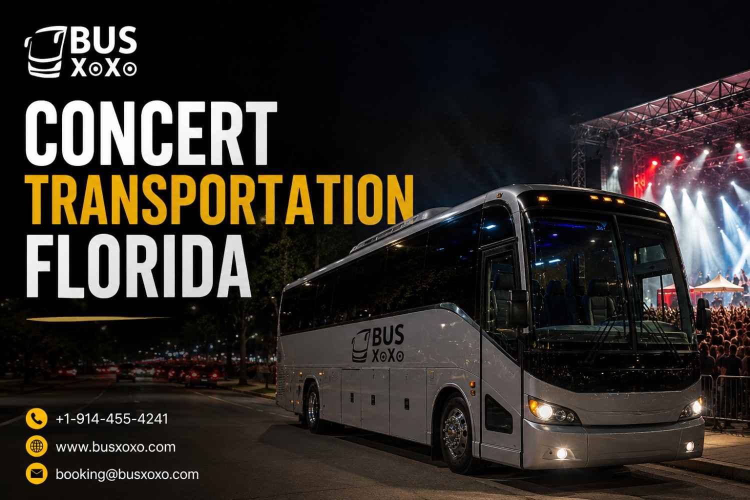 Concert Transportation Florida Group Bus Rides to Shows & Venues