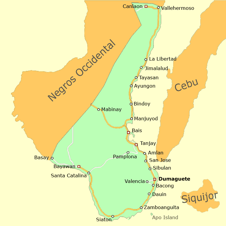 Negros Oriental Map