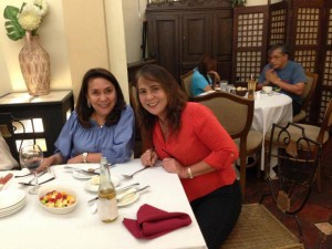 The owner Mrs. Yolanda Hilado and her best friend Chona Villegas a regular customer of Don Atilano